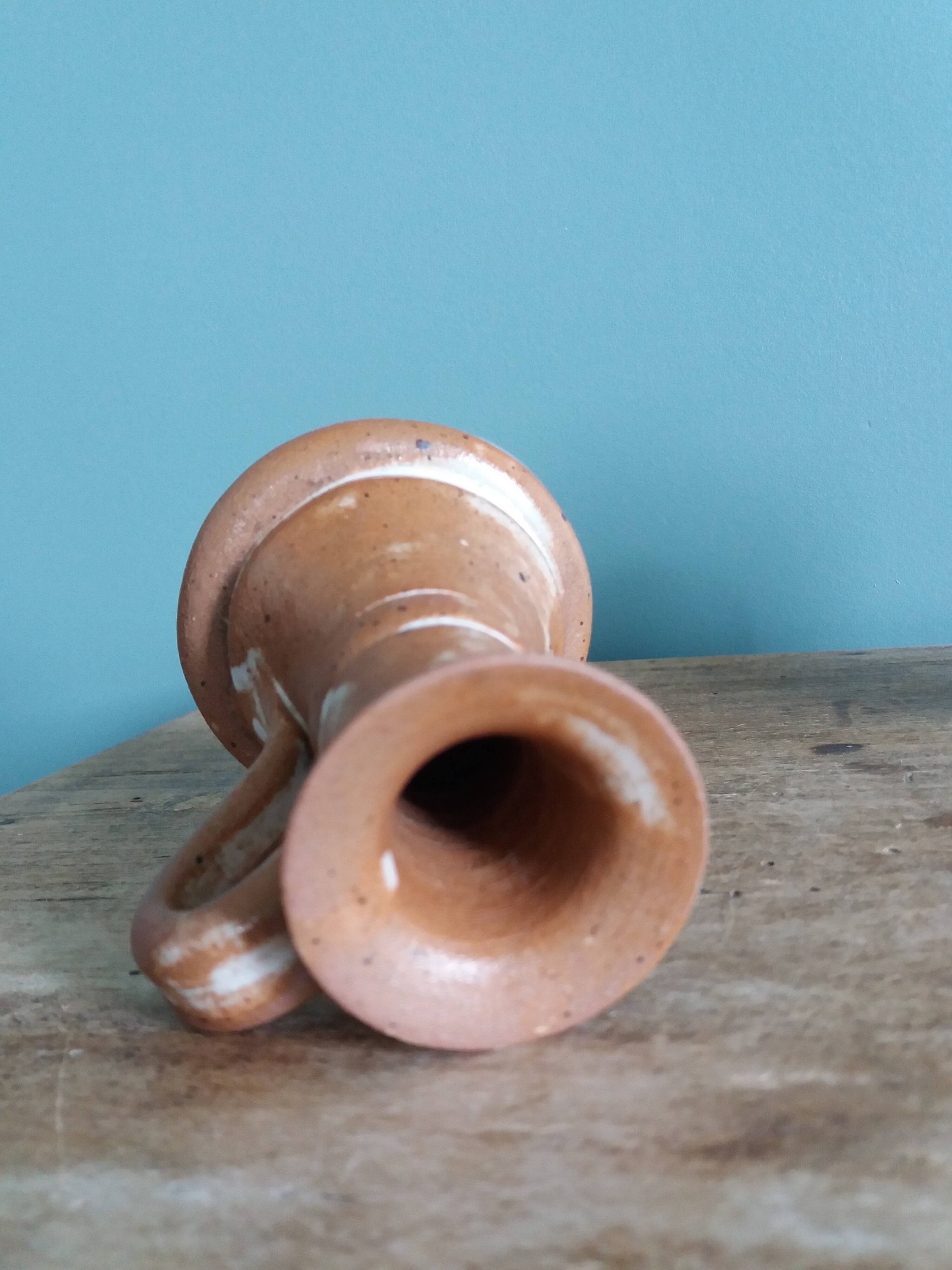 Puisaye stoneware candle holder