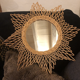 Wicker sun mirror 46.5 x 46.5 cm