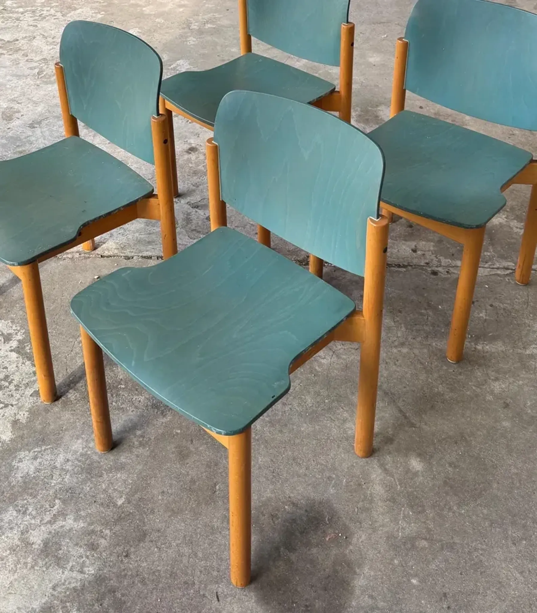 Mid-Century Stackable Dining Chairs by Kusch + Co