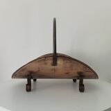 Old brass log holder