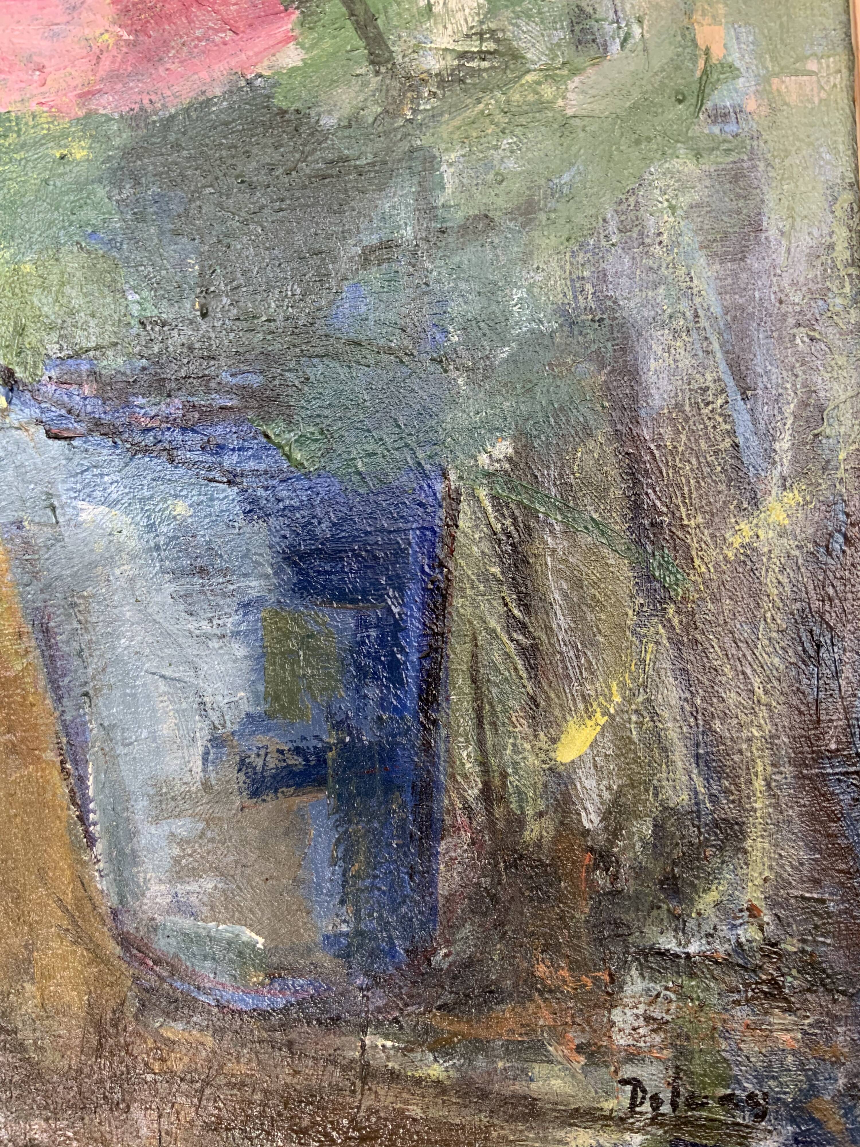 Vintage Original Oil on Canvas Still Life Swedish School 1960s