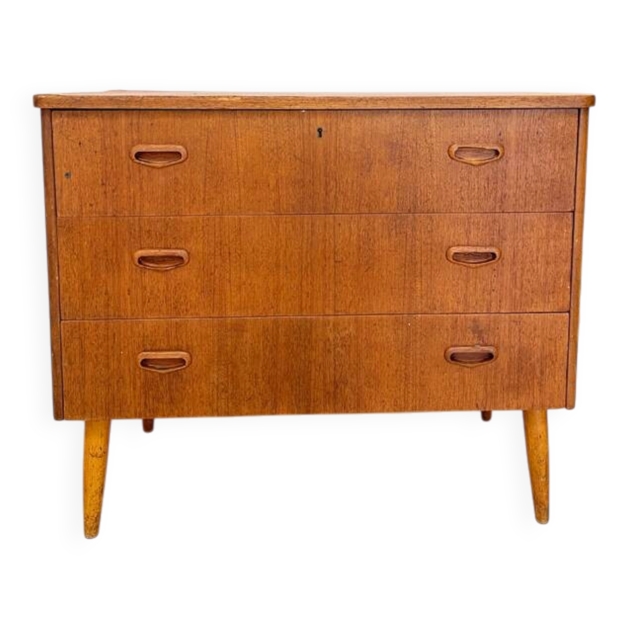 Small vintage Scandinavian chest of drawers in teak – 1960s