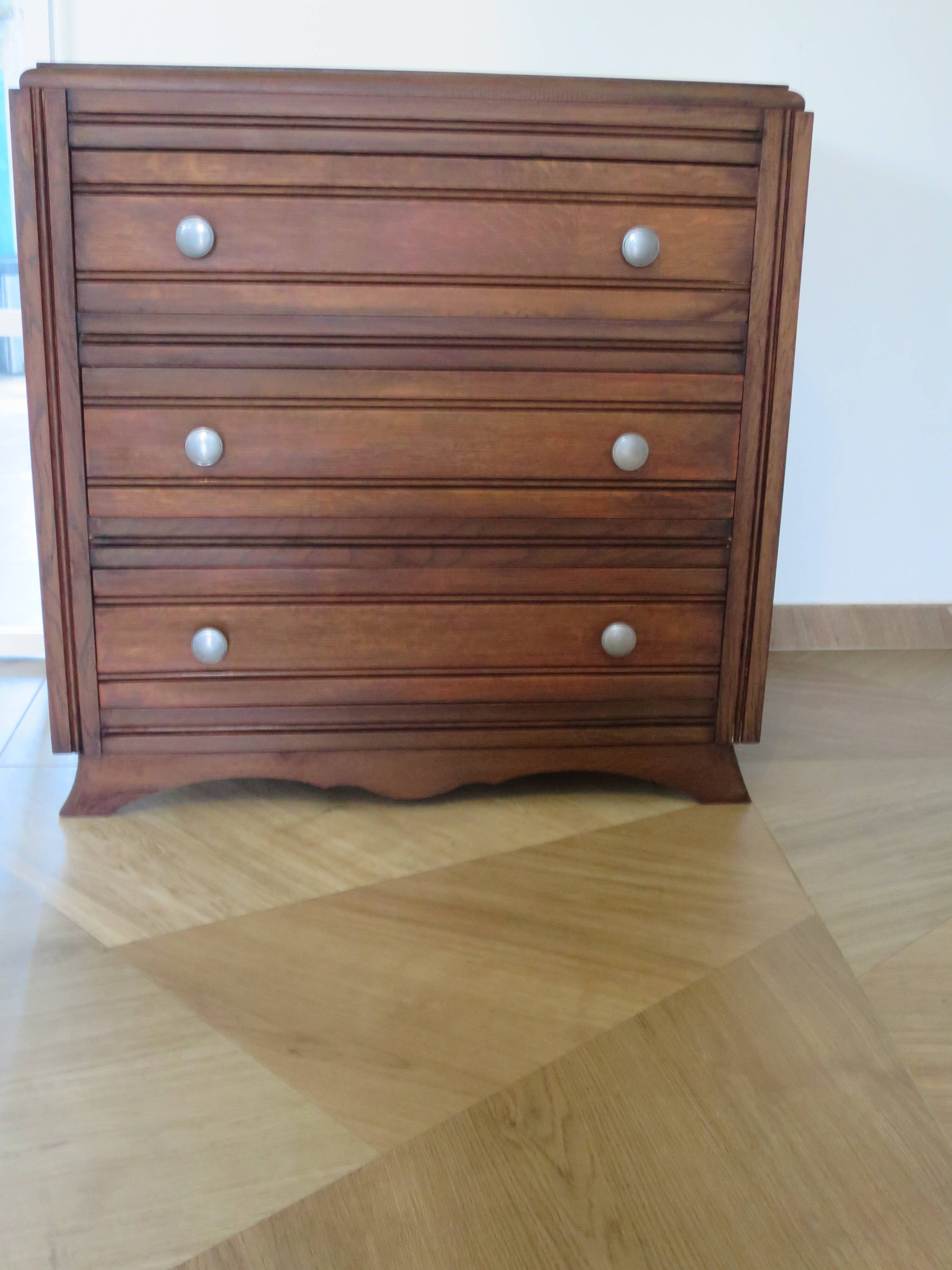 Art Deco chest of drawers - 1950s - mustache-style legs - vintage