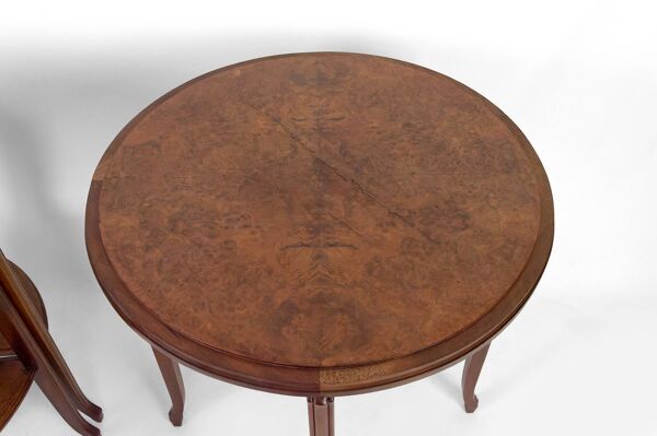 Guéridon / tables gigognes transformable en 2 tables d'appoints, Art Nouveau, France, 1910