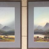 The Highlands. 2 gouaches by Wilfred GATON.