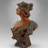 Terracotta bust of Judith by Ricardo Aurilli, circa 1900-1910