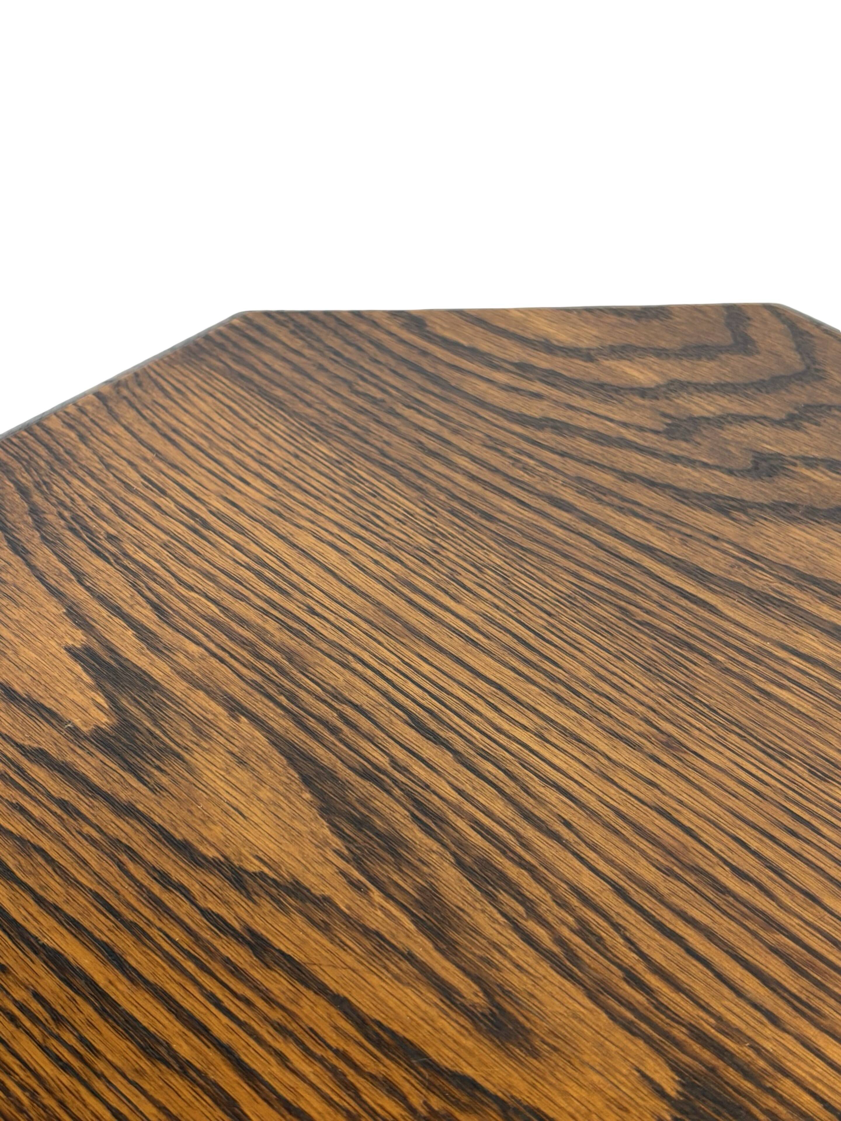 Vintage Plant Stand Side Table Oak Design minimalist