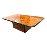 Roche Bobois elm burl coffee table, 1980