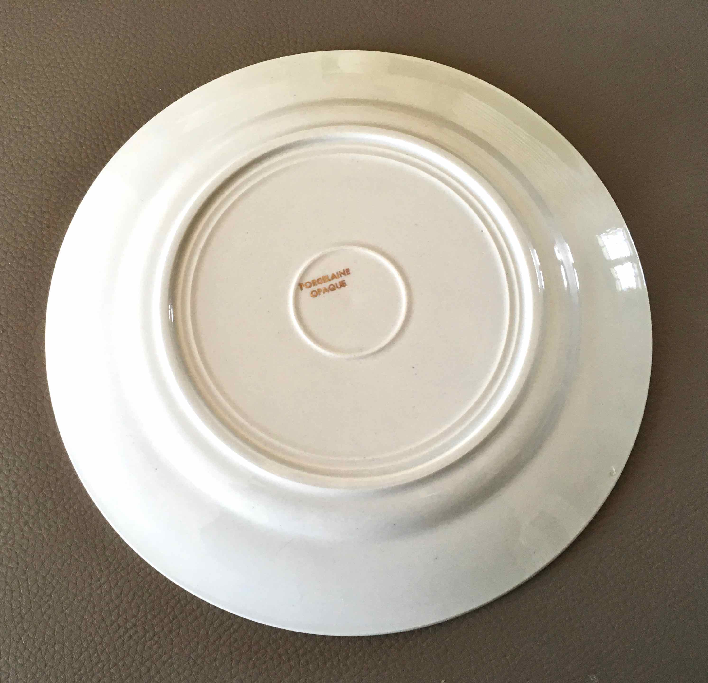 Porcelain plate service x 10 people