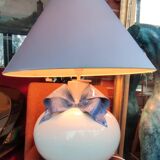 Large vintage ceramic lamp/marie paule gilles knot decor/