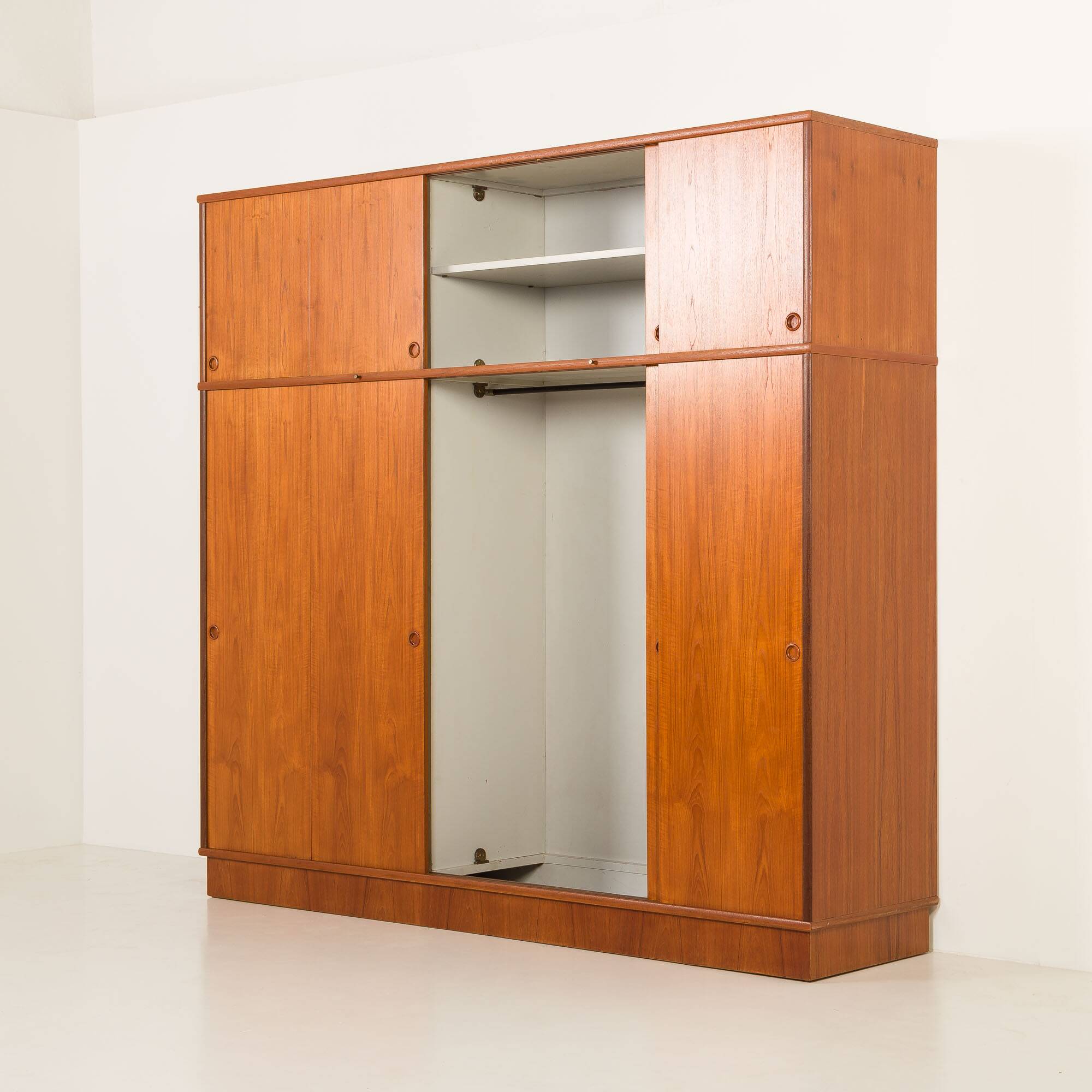 Melvin Mikkelsen extra large wardrobe in teak, Denmark 1960s
