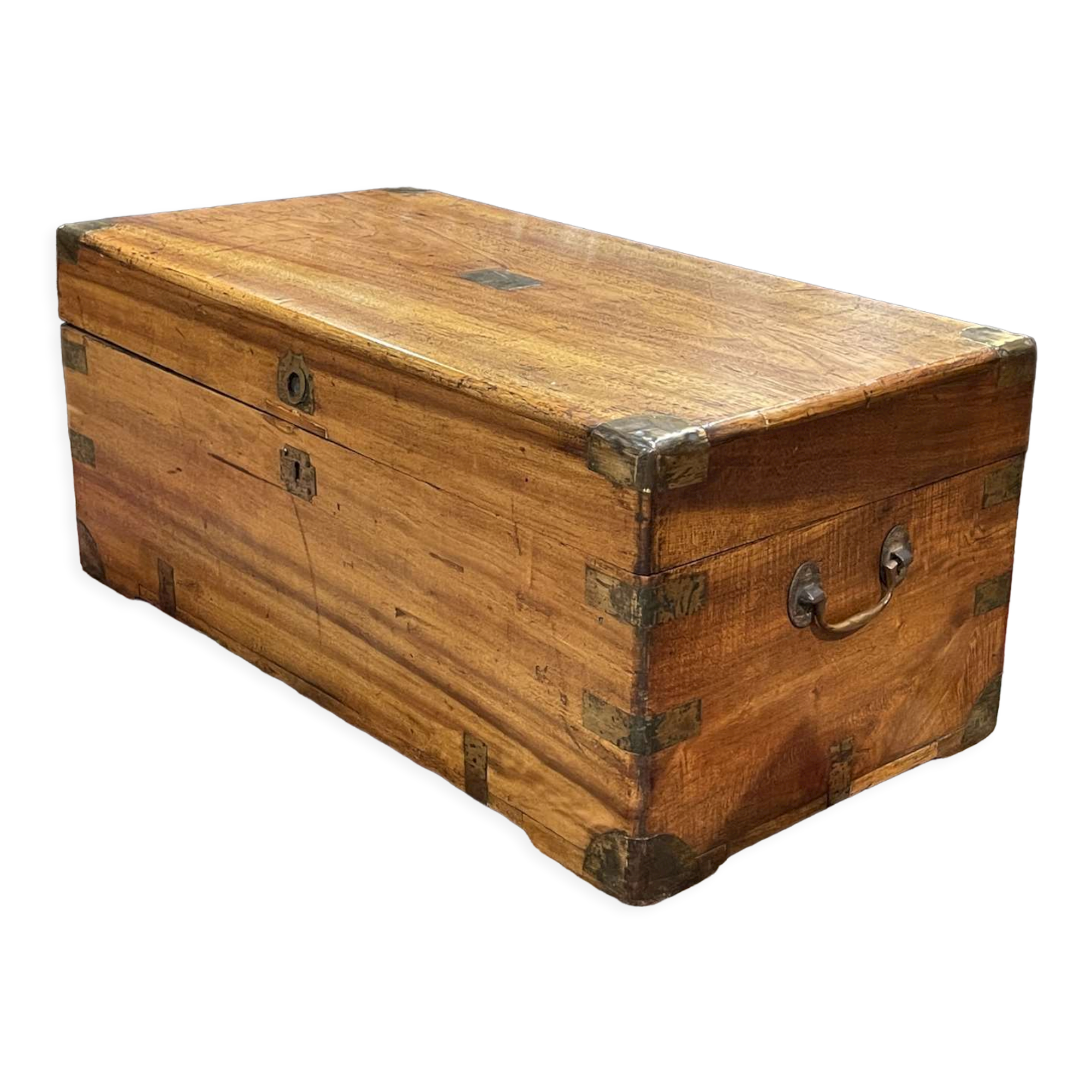 1930s English oak dressing table with beveled oval mirror