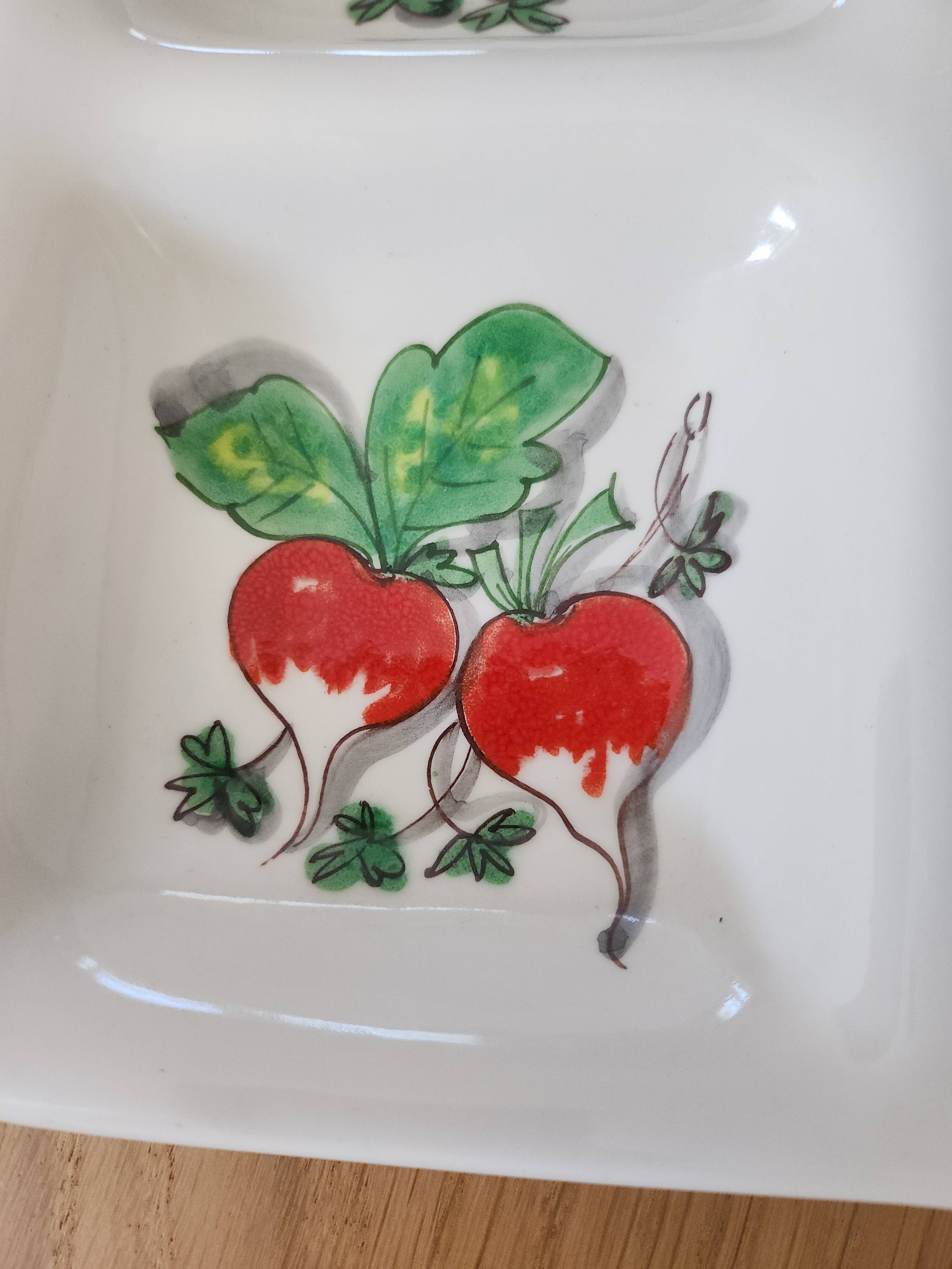 Large vintage ceramic hors d'oeuvre / antipasti platter Mancer (Italy)