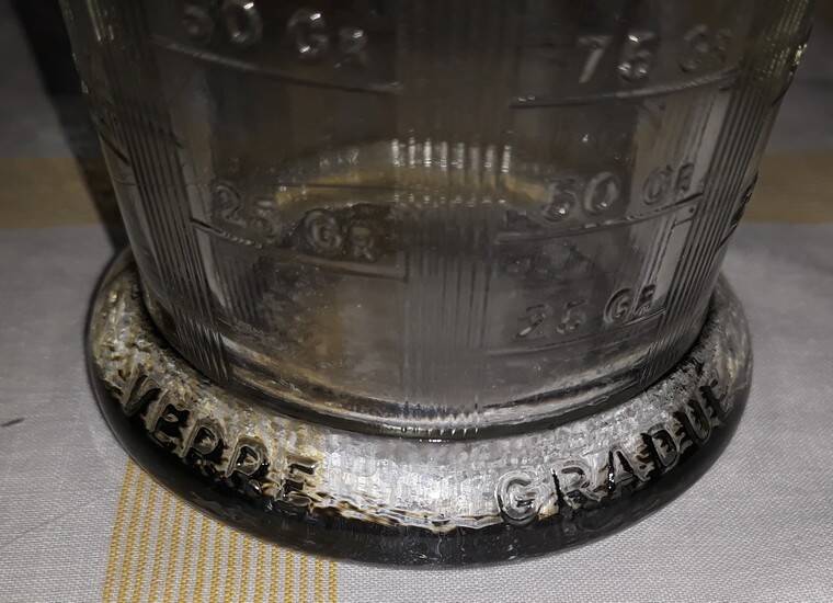 Graduated glass Mougin 1960s 1970s