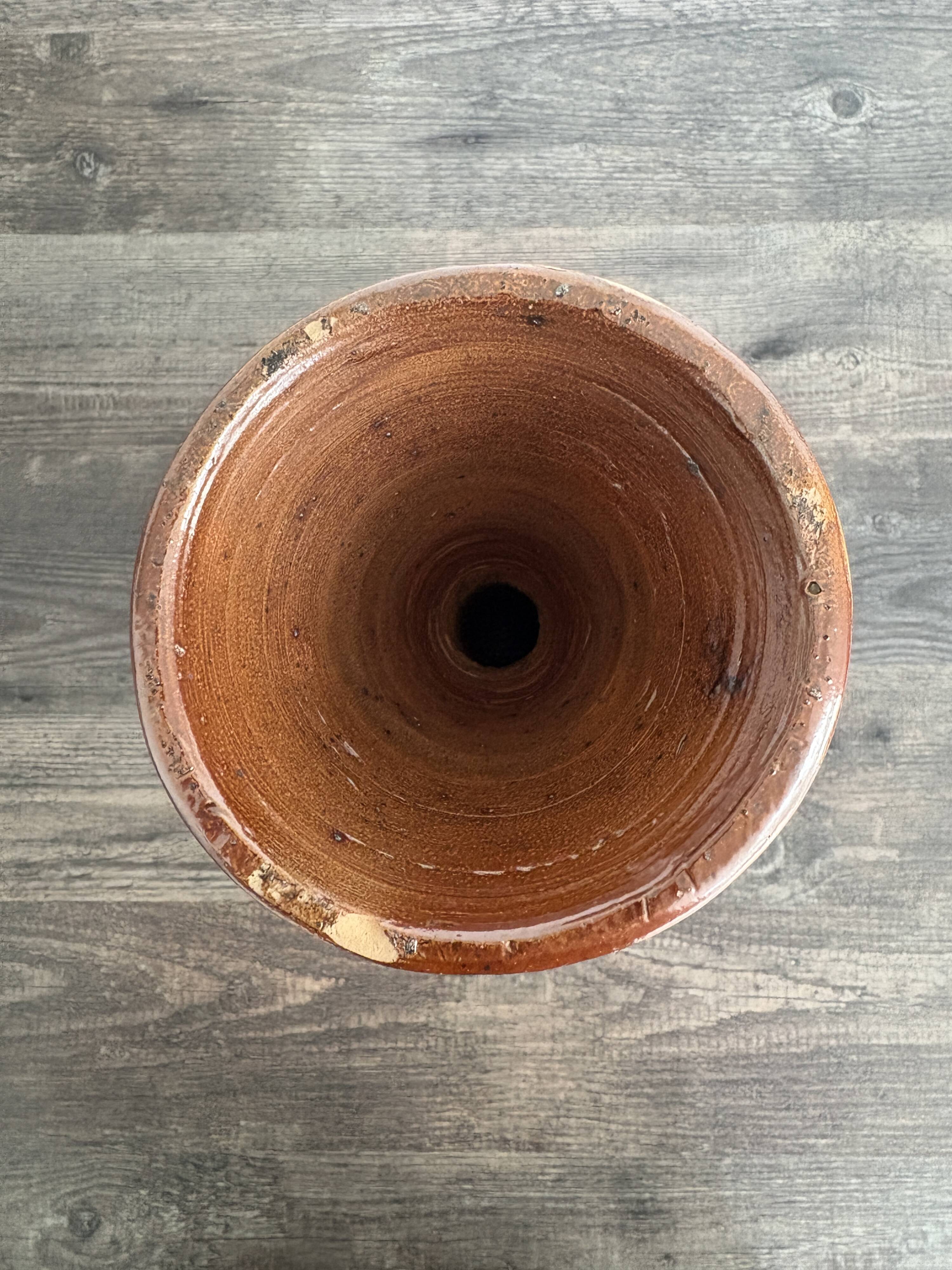 Bougeoir / Pied de lampe en céramique émaillée