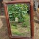 Vintage rectangular mirror in bamboo and rattan from the 60s/70s.