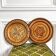 Assiettes décorative en bois vintage
