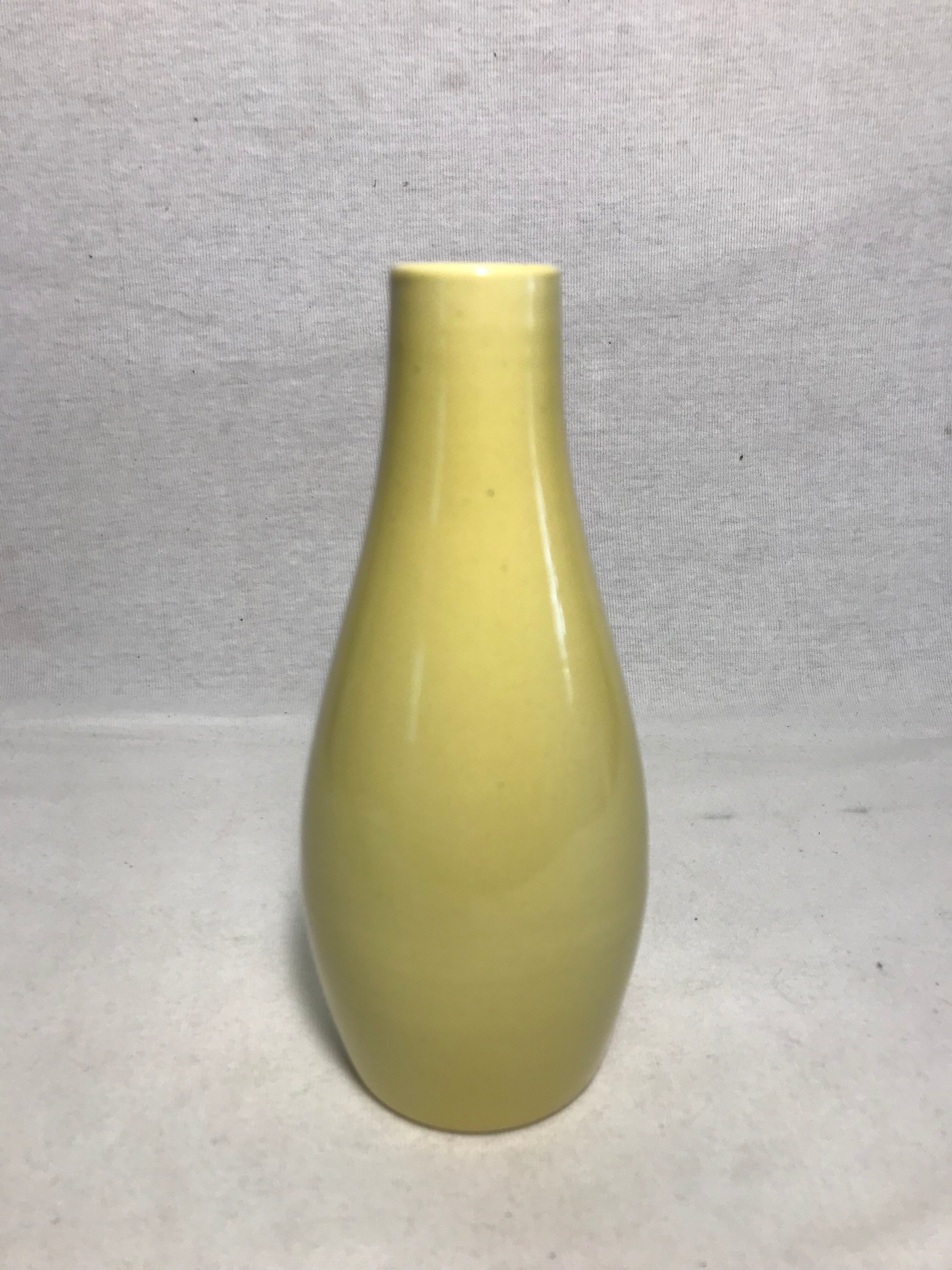 Praticality former longchamps france vintage yellow ceramic vase