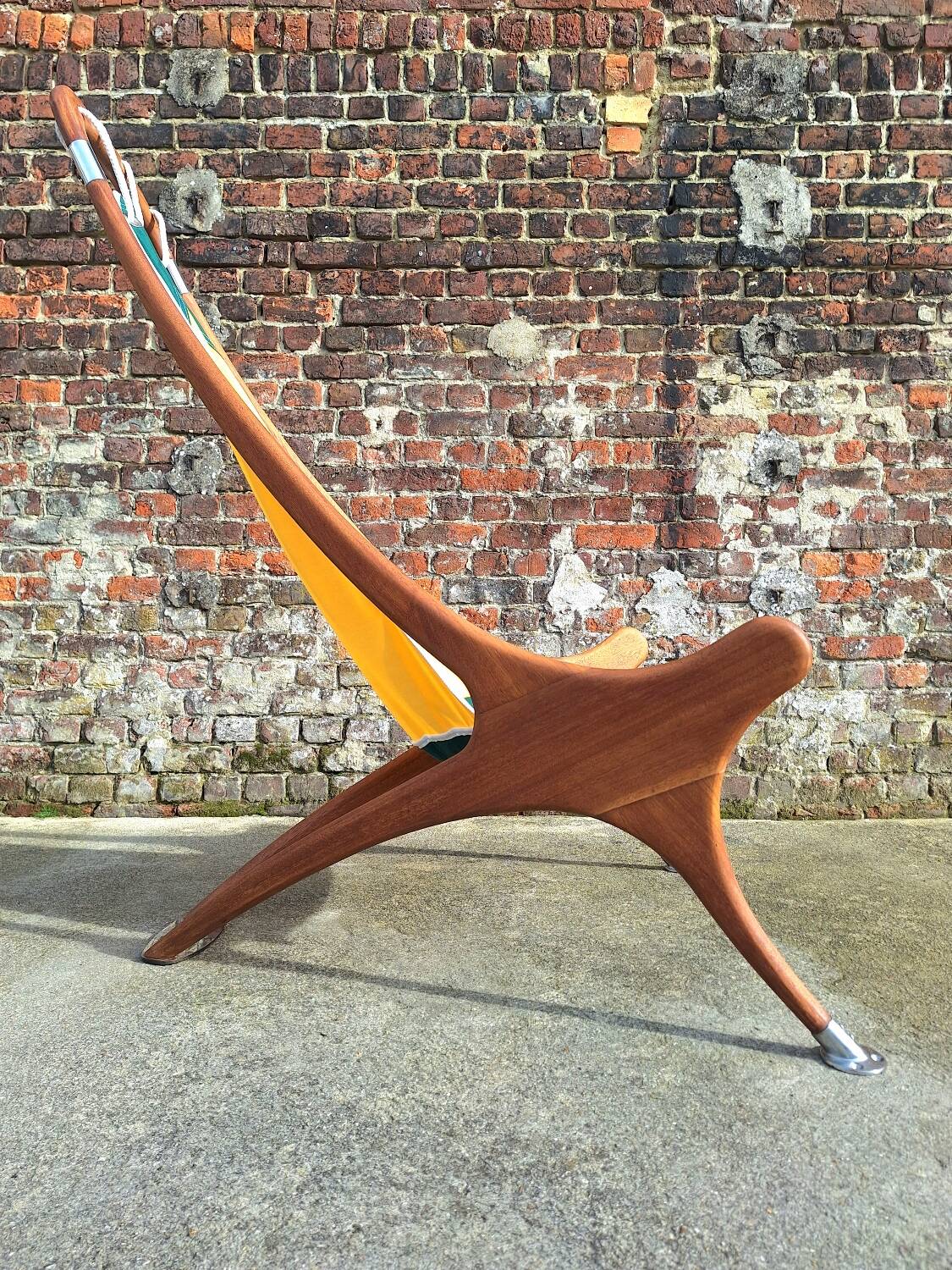 Vintage armchair, old deck chair furniture