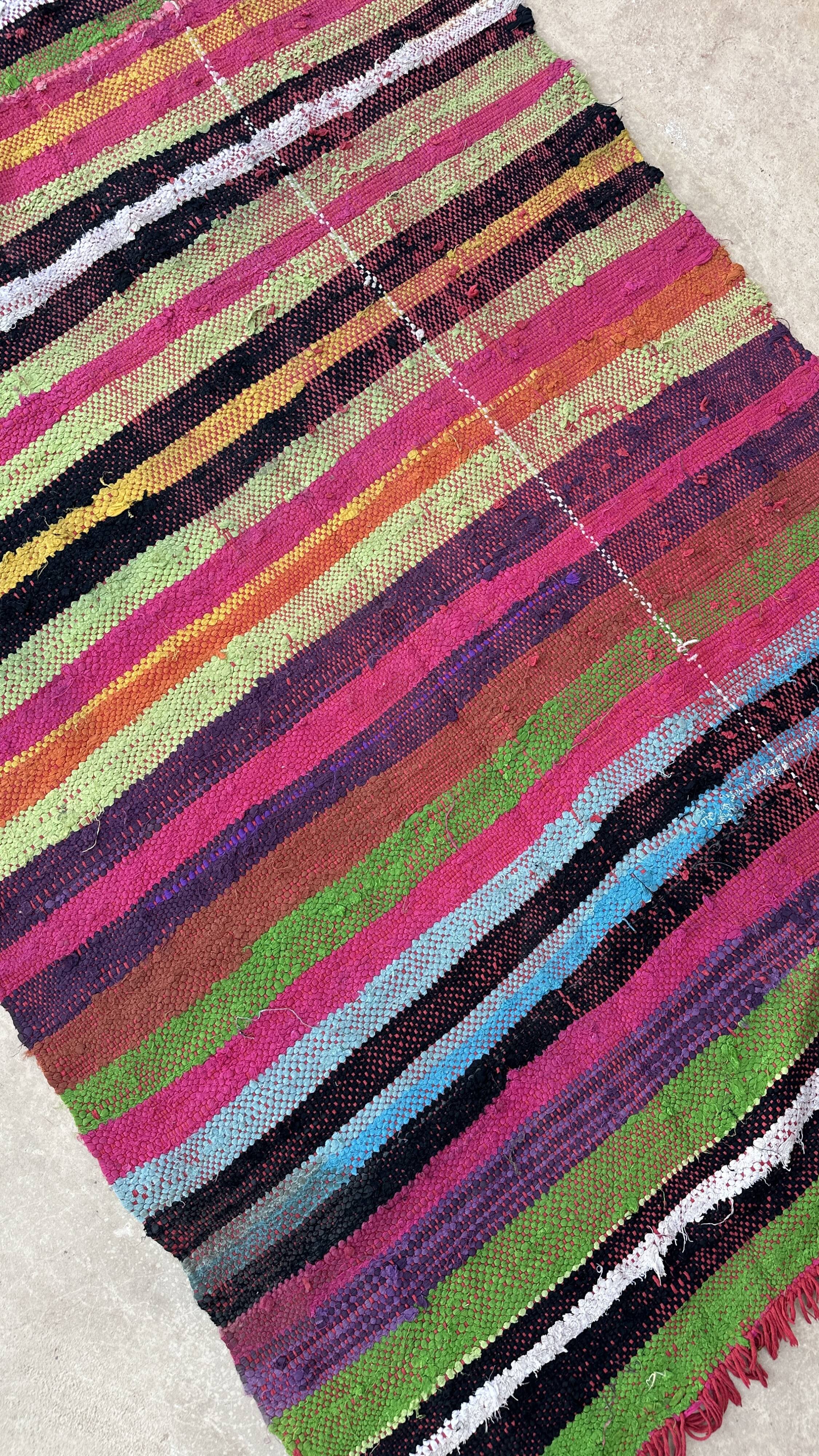 Tapis marocain coloré - 97 x 218 cm