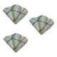 Set of Three Geometric Murano Glass Wall Sconces, Italy, 1980s