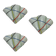 Set of Three Geometric Murano Glass Wall Sconces, Italy, 1980s