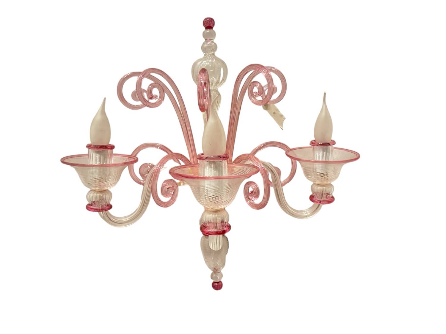 Large Single Pink Venetian Glass Sconce
