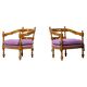 Pair of purple armchairs Giorgetti (Gallery 1975)
