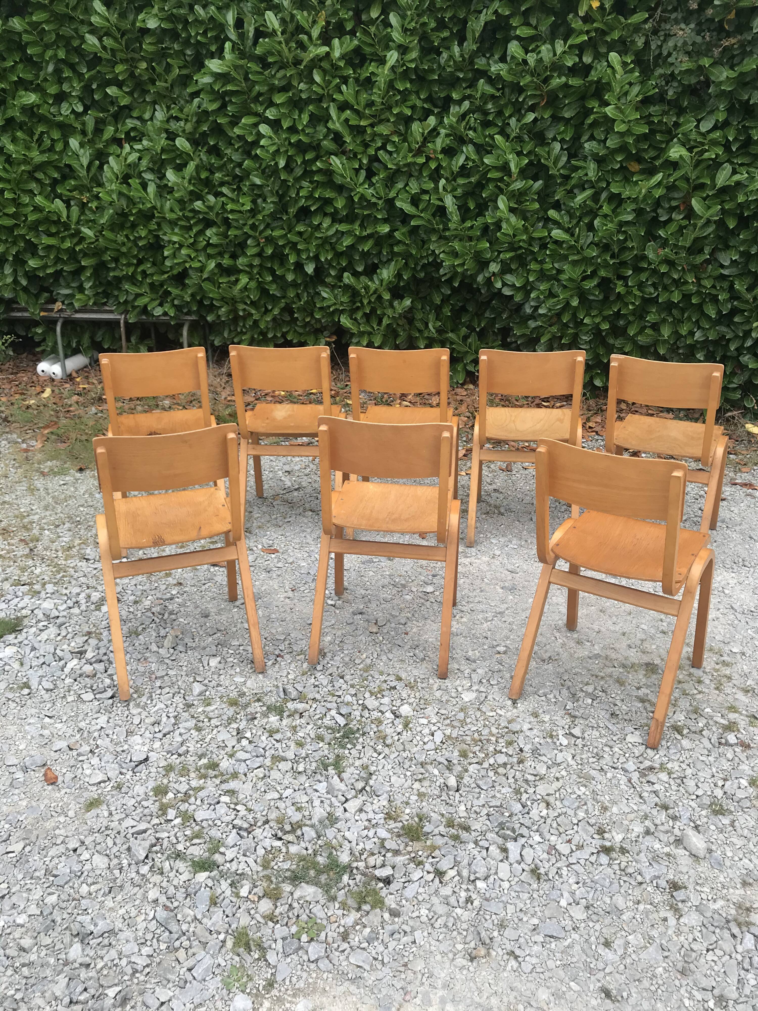 Lot 8 Vintage Scandinavian Chairs