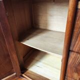 Pair of Art Deco bedside tables in solid walnut, 1940