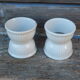 Set of 2 old white ceramic shells duckling countryside