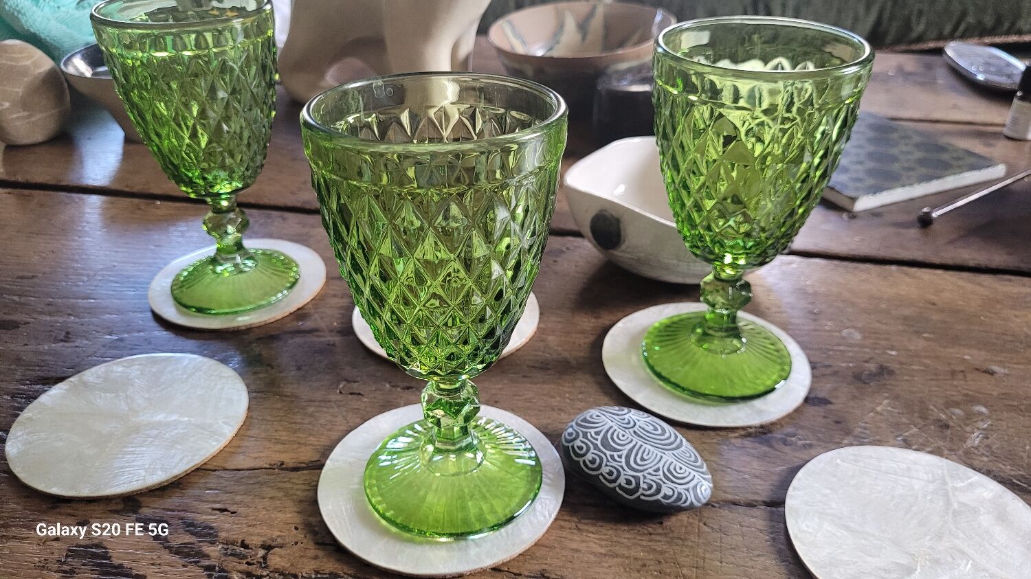 70's mother-of-pearl coaster