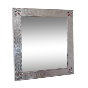 Miroir métal argenté - oriental