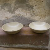 Pair of travertine bathroom basins