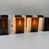 Set of 8 space age plexiglass wall lights - space age wall light 1960