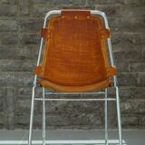 Chair Les Arcs Charlotte Perriand – Vintage patinated leather from the 60s/70s