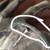 Silver metal box in crab shape