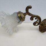 Bronze wall lamp + tulip lampshade