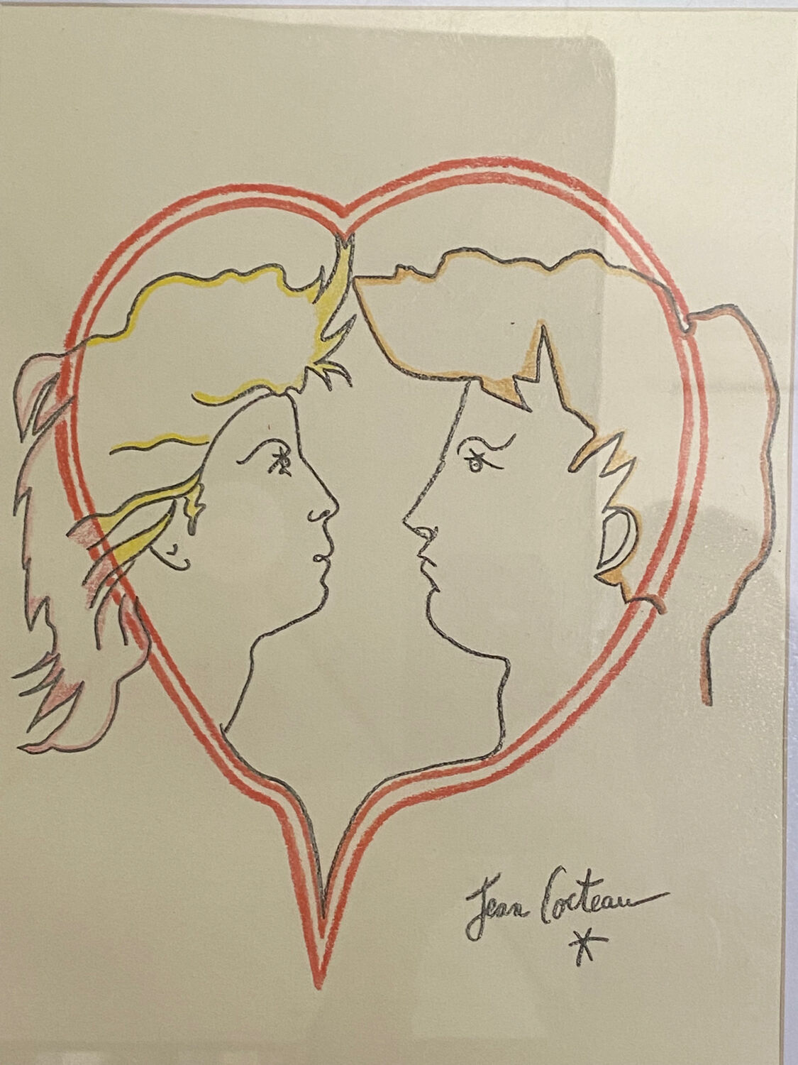 Numbered Jean Cocteau screen print