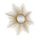 Miroir soleil Chaty Vallauris en métal doré