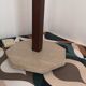 Lampe de bureau en teck et travertin