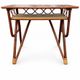 Vintage table in curved rattan and bamboo – 1960s-1970s