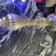 Set of 2 mercurized glass candle holders