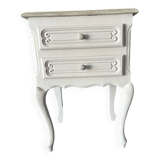 Pale pink bedside table