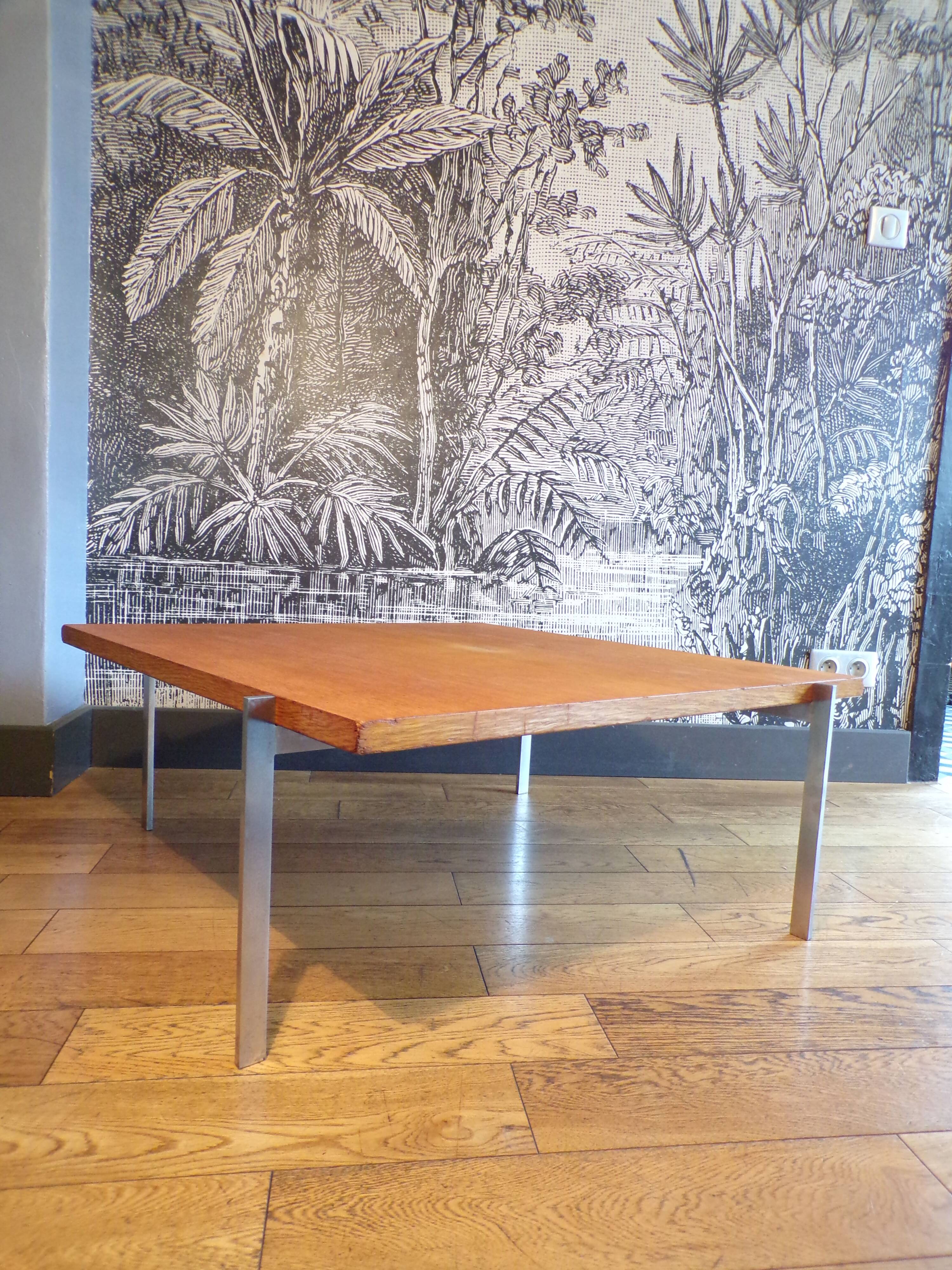 PK61 coffee table with ash top by Poul Kjaerholm for E.Kold Christensen