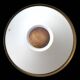 Vintage peill & putzler germany round milkglas ceiling lamp goldton