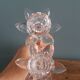 Chandelier candle holder flower in handcrafted cut crystal