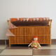 Vintage rattan chest bench