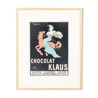 Affiche des années 1960 de « chocolat klaus »