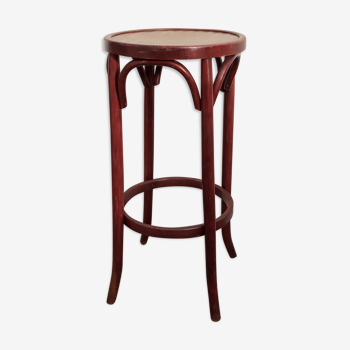 Curved wooden bar stool